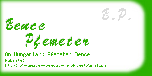 bence pfemeter business card